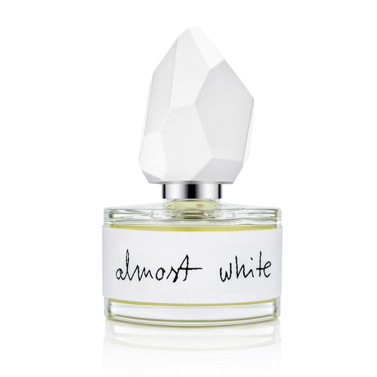 Naturalne niszowe perfumy yDe Almost white 50ml w szklanej butelce z rzeźbionym korkiem