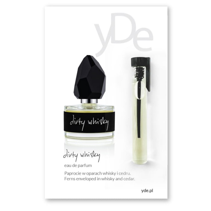próbka perfum yDe Dirty whisky 2ml w szklanej fiolce