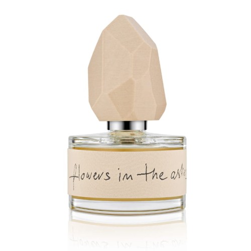 Naturalne niszowe perfumy yDe Flowers in the ashes 50 ml w szklanej butelce z rzeźbionym korkiem